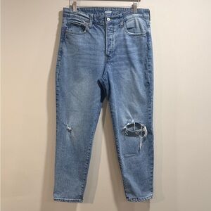 Old Navy Women’s OG Straight High Rise Medium Blue Straight Leg Jeans Size 12
